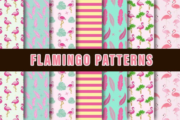Download Flamingo Digital Paper Patterns - Flamingo digital paper Collection