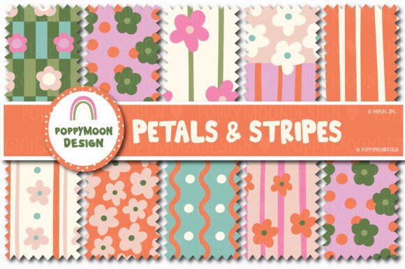 Download Petals &amp; Stripes Paper Set - Petals Collection