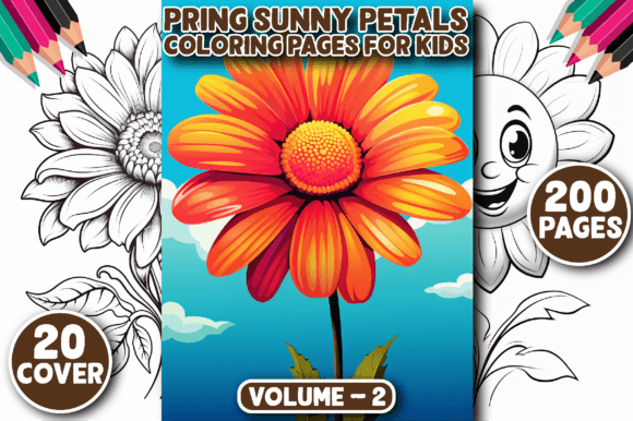 Download 200 Pring Sunny Petals Coloring Page V-2 - Petals Collection