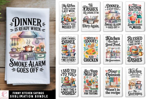 Download Funny Kitchen Dish Towel PNG Sublimation - Kitchen Collection