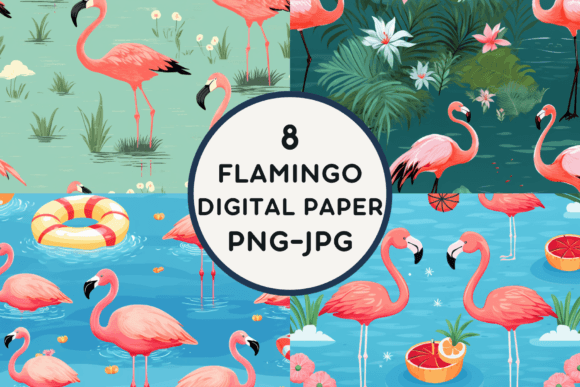 Download Flamingo Digital Paper PNG-JPG - Flamingo digital paper Collection
