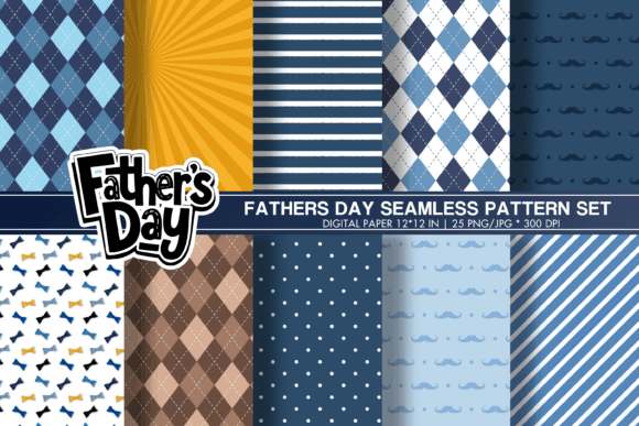 Download Fathers Day Pattern, Dad Digital Papers - Fathers day Collection