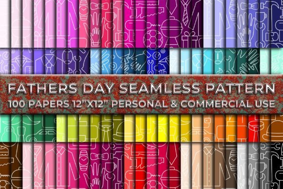 Download Fathers Day 100 Colorful Digital Paper - Fathers day Collection