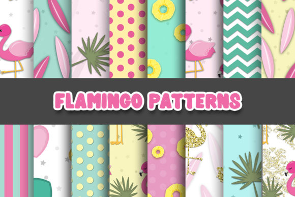 Download Flamingo Digital Paper Patterns - Flamingo digital paper Collection