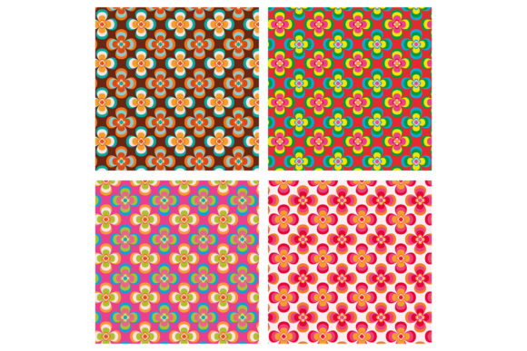 Download Retro Flower Patterns - Premium Resources